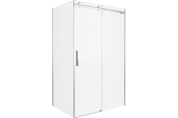 Душевой уголок Good Door Galaxy WTW+SP-C-В 110x100, профиль черный, прямоугольный, двери раздвижные