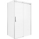 Душевой уголок Good Door Galaxy WTW+SP-C-В 110x100, профиль черный, прямоугольный, двери раздвижные