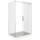 Душевой уголок Good Door Galaxy WTW+SP-C-В 110x100, профиль черный, прямоугольный, двери раздвижные