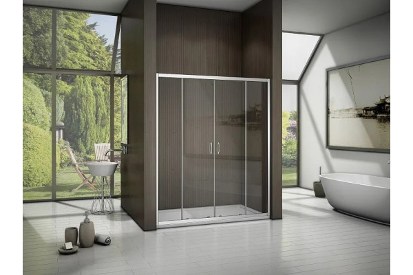 Душевая дверь в нишу Good Door Latte WTW-TD-150-C-WE раздвижная, стекло прозрачное