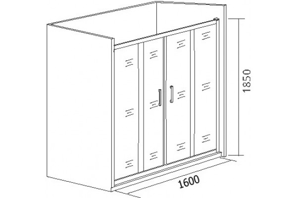 Душевая дверь в нишу Good Door Latte WTW-TD-160-C-WE раздвижная, стекло прозрачное
