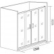 Душевая дверь в нишу Good Door Latte WTW-TD-150-G-WE раздвижная, стекло рифленое