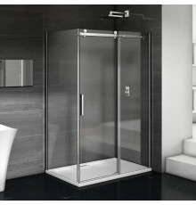 Душевой уголок Good Door Galaxy WTW+SP-C-CH 120х100, профиль хром, прямоугольный, двери раздвижные
