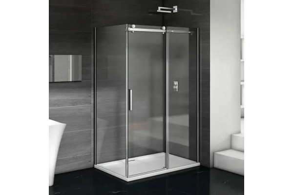 Душевой уголок Good Door Galaxy WTW+SP-C-CH 120х100, профиль хром, прямоугольный, двери раздвижные