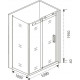 Душевой уголок Good Door Galaxy WTW+SP-C-CH 120х100, профиль хром, прямоугольный, двери раздвижные