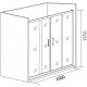 Душевая дверь в нишу Good Door Latte WTW-TD-160-G-WE раздвижная, стекло рифленое