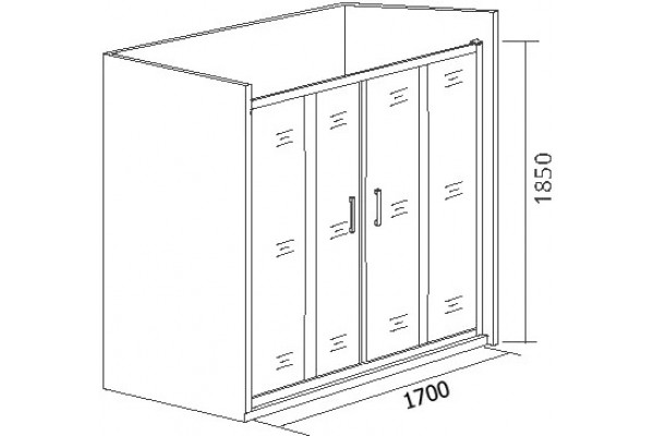 Душевая дверь в нишу Good Door Latte WTW-TD-170-G-WE раздвижная, стекло рифленое