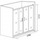 Душевая дверь в нишу Good Door Latte WTW-TD-170-G-WE раздвижная, стекло рифленое