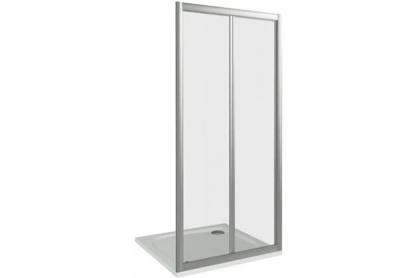 Душевая дверь в нишу Good Door Infinity SD-80-C-CH складная, стекло прозрачное