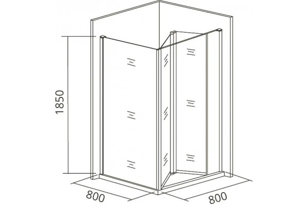 Душевой уголок Good Door Infinity SD+SP 80х80 квадратный, двери складные