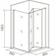 Душевой уголок Good Door Infinity SD+SP 80х80 квадратный, двери складные