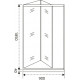 Душевая дверь в нишу Good Door Infinity SD-90-C-CH складная, стекло прозрачное