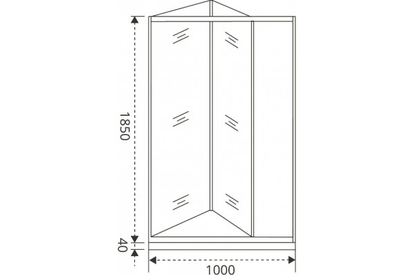Душевая дверь в нишу Good Door Infinity SD-100-C-CH складная, стекло прозрачное