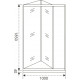Душевая дверь в нишу Good Door Infinity SD-100-C-CH складная, стекло прозрачное