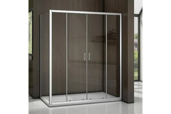 Душевой уголок Good Door Latte WTW-TD+SP-100-C-WE 160х100 прямоугольный, двери раздвижные