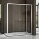 Душевой уголок Good Door Latte WTW-TD+SP-100-C-WE 160х100 прямоугольный, двери раздвижные