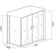 Душевой уголок Good Door Latte WTW-TD+SP-100-C-WE 160х100 прямоугольный, двери раздвижные