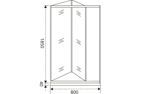 Душевая дверь в нишу Good Door Infinity SD-90-G-CH складная, стекло матовое