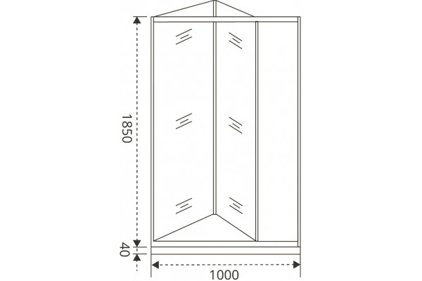 Душевая дверь в нишу Good Door Infinity SD-100-G-CH складная, стекло матовое