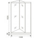 Душевая дверь в нишу Good Door Infinity SD-100-G-CH складная, стекло матовое