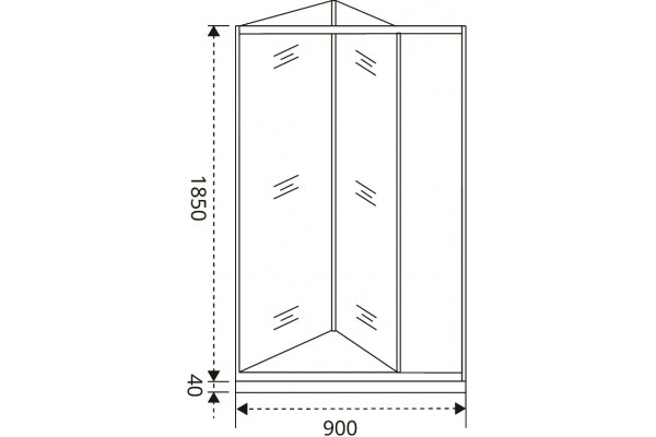 Душевая дверь в нишу Good Door Infinity SD-100-G-CH складная, стекло матовое