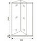 Душевая дверь в нишу Good Door Infinity SD-100-G-CH складная, стекло матовое