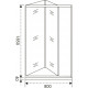 Душевая дверь в нишу Good Door Infinity SD-100-G-CH складная, стекло матовое