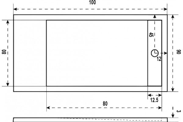 Поддон для душа Good Door Stella 100x90 прямоугольный, низкий