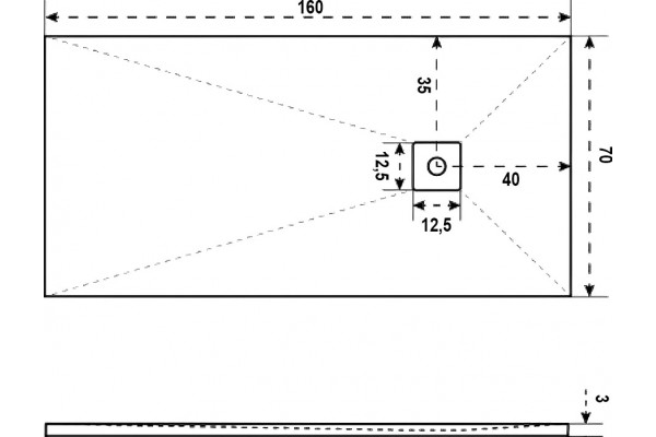 Поддон для душа Good Door Essentia 160x70 прямоугольный, низкий