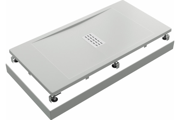 Поддон для душа Good Door Flow 120x80, с ножками и экраном, прямоугольный, низкий