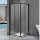 Душевой уголок Good Door Idea CR-90-C-B 90x90, профиль черный, квадратный, двери раздвижные