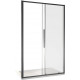 Душевая дверь в нишу Good Door Idea WTW-130-C-B 130 см, профиль черный, раздвижная, стекло прозрачное