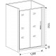 Душевая дверь в нишу Good Door Idea WTW-120-C-B 120 см, профиль черный, раздвижная, стекло прозрачное