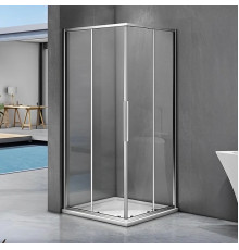 Душевой уголок Good Door Idea CR-100-C-CH 100x100, профиль хром, квадратный, двери раздвижные
