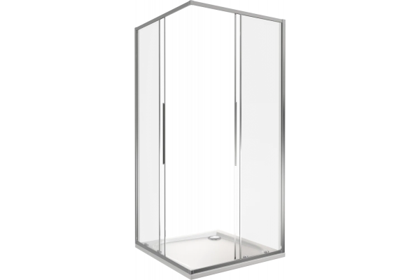 Душевой уголок Good Door Idea CR-100-C-CH 100x100, профиль хром, квадратный, двери раздвижные