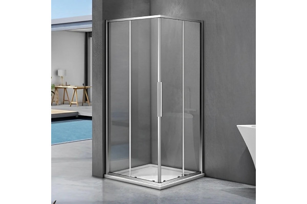 Душевой уголок Good Door Idea CR-80-C-CH 80x80, профиль хром, квадратный, двери раздвижные