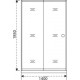 Душевая дверь в нишу Good Door Lira WTW-140-C-CH 140 см раздвижная, стекло прозрачное
