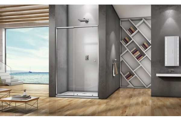Душевая дверь в нишу Good Door Lira WTW-140-C-CH 140 см раздвижная, стекло прозрачное