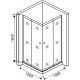 Душевой уголок Good Door Lira CR-100-C-CH 100x100 см квадратный, двери раздвижные