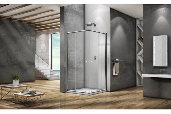 Душевой уголок Good Door Lira CR-90-C-CH 90x90 см квадратный, двери раздвижные