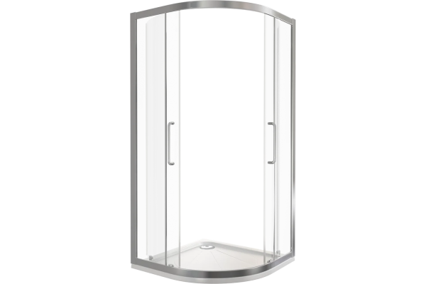 Душевой уголок Good Door Neo R-80-С-CH 80x80 см четверть круга, двери раздвижные