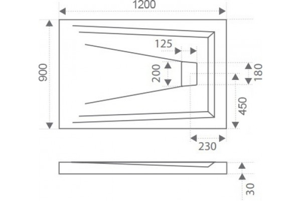 Поддон для душа Good Door Атриум 120x90 прямоугольный, низкий