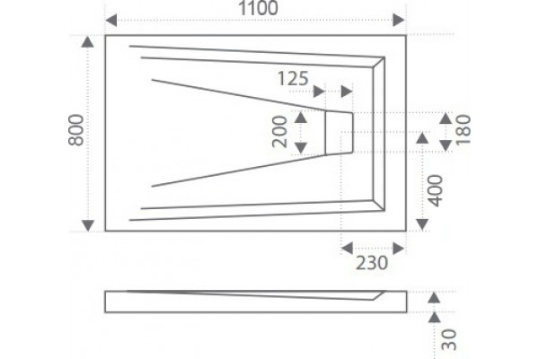 Поддон для душа Good Door Атриум 110x80 прямоугольный, низкий