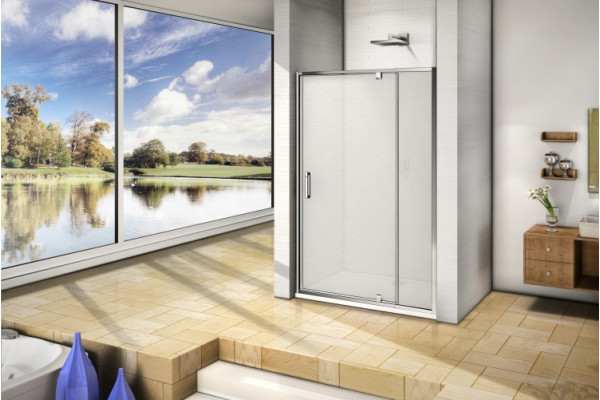 Душевая дверь в нишу Good Door Orion WTW-PD-130-G-CH распашная, стекло рифленое