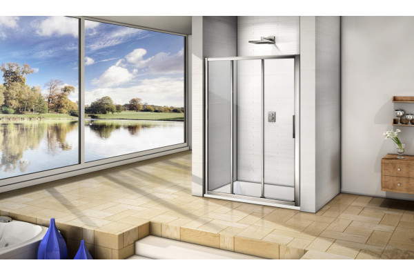 Душевая дверь в нишу Good Door Orion WTW-130-C-CH раздвижная, стекло прозрачное