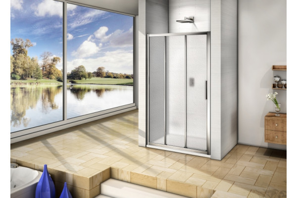 Душевая дверь в нишу Good Door Orion WTW-100-G-CH раздвижная, стекло рифленое