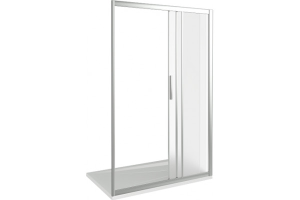 Душевая дверь в нишу Good Door Orion WTW-100-G-CH раздвижная, стекло рифленое