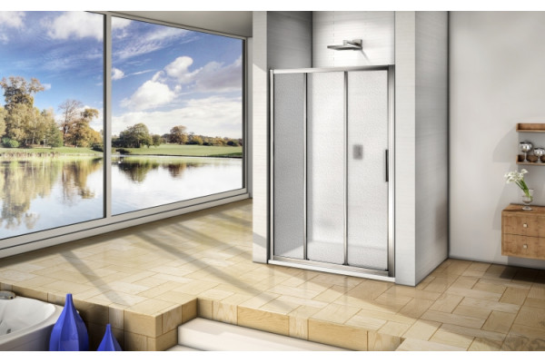 Душевая дверь в нишу Good Door Orion WTW-120-G-CH раздвижная, стекло рифленое