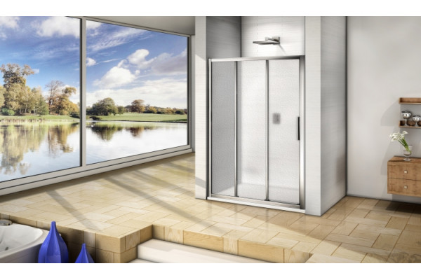Душевая дверь в нишу Good Door Orion WTW-130-G-CH раздвижная, стекло рифленое