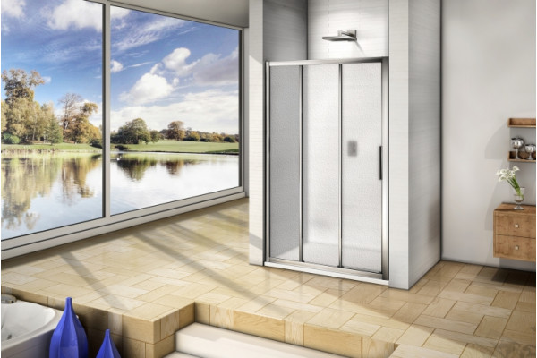 Душевая дверь в нишу Good Door Orion WTW-110-G-CH раздвижная, стекло рифленое